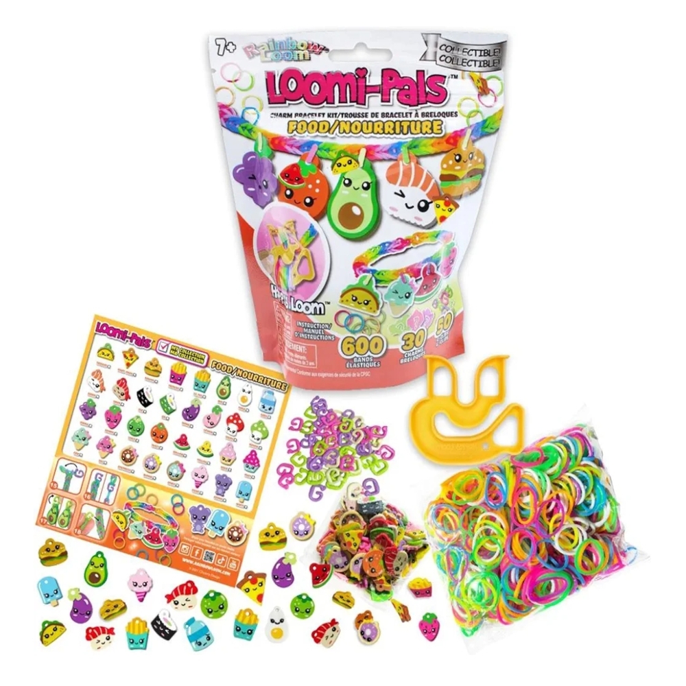 New Rainbow Loom Loomi Pals Charms & Bands Kit Gift Crafting Bracelet Making Kid